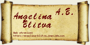 Angelina Blitva vizit kartica